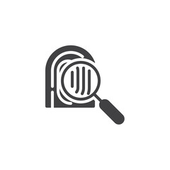 Fingerprint identification vector icon