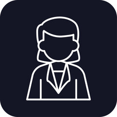 Employee business people icons with black filled outline style. manager, line, corporate, outline, meeting, management, set. Vector Illustration