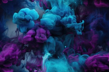 Purple and Blue Exploding Clouds of Color Underwater Oil Colors Seamless Repeating Repeatable Texture Pattern Tiled Tessellation Background Image