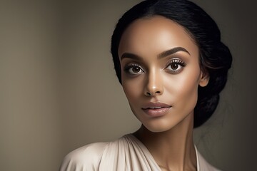 Naklejka premium Ethnic Beauty: Muslim Girl Model (Ai generated)