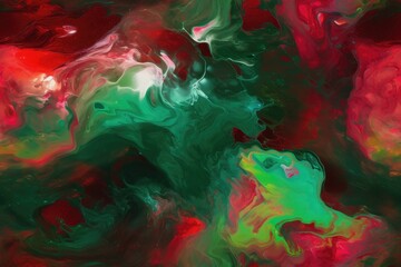 Red and Green Exploding Clouds of Color Underwater Oil Colors Seamless Repeating Repeatable Texture Pattern Tiled Tessellation Background Image