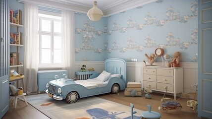 classic style child room interior