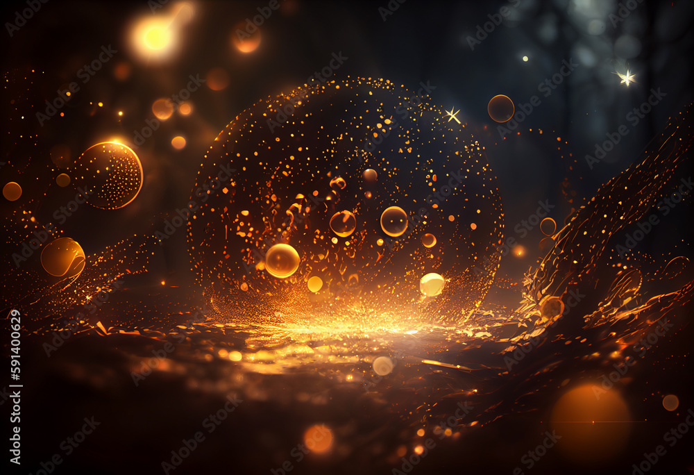 Poster abstract  background with rays. Generative AI technology.	