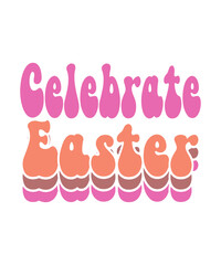 Fototapeta na wymiar Retro-Easter-Day creative typography design