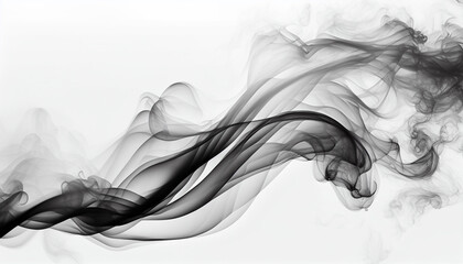White Background with Wispy Smoke, wispy, smoke. Generative AI
