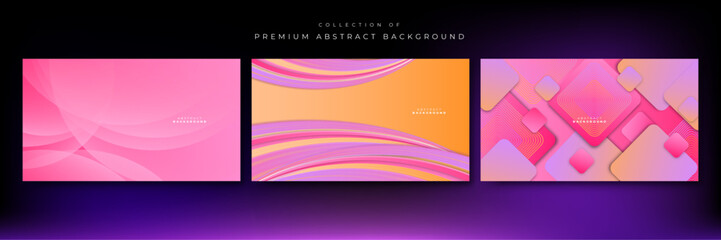 Modern pink geometric shapes 3d abstract technology background. Vector abstract graphic design banner pattern presentation background web template.