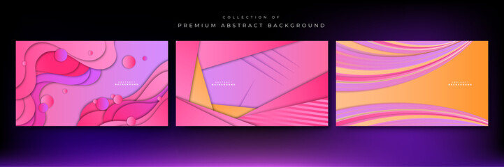 Vector flat pink gradient abstract background