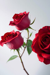 rose, red, flower, love, isolated, roses, nature, valentine, romance, flowers