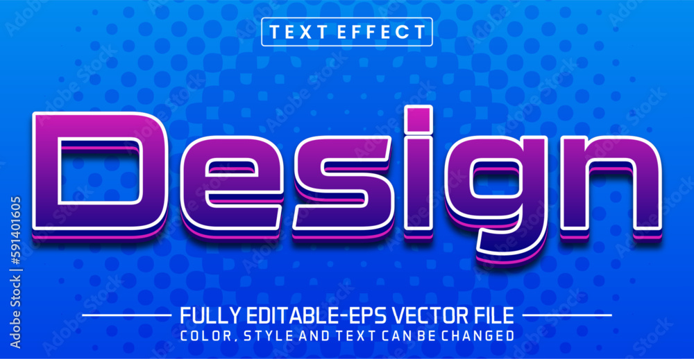 Poster design text editable style effect