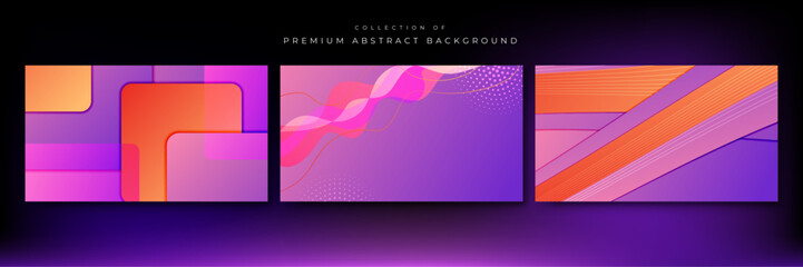 Vector pink purple violet abstract geometric shapes background