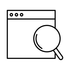 Analysis data management icons with black outline style. management, financial, internet, search, statistics, web, report. Vector Illustration
