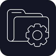 Data maintenance data management icons with black filled outline style. line, system, design, business, repair, support, thin. Vector Illustration