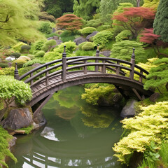 Fototapeta premium Japanese garden bridge