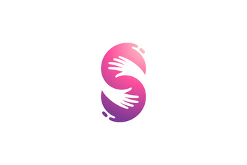 Hand letter S creative logo - obrazy, fototapety, plakaty