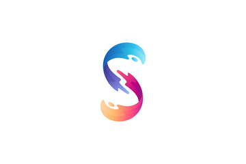 S logo with up arrow