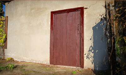 Old wooden door to a vintage dwelling