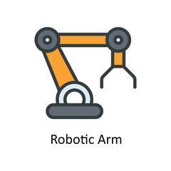 Robotic Arm Vector Fill outline Icons. Simple stock illustration stock