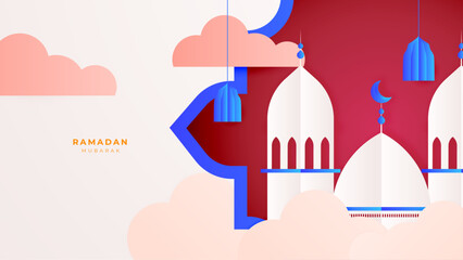 Ramadan Kareem Background. Ramadan mubarak Greeting card, invitation for muslim community