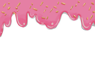 melt pink strawberry chocolate with nut