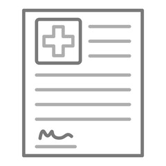 Insurance Greyscale Line Icon