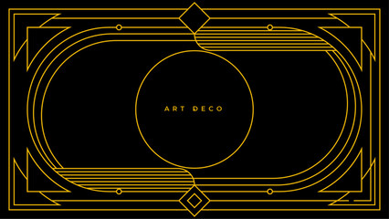 Flat art decoration vector black gold design background