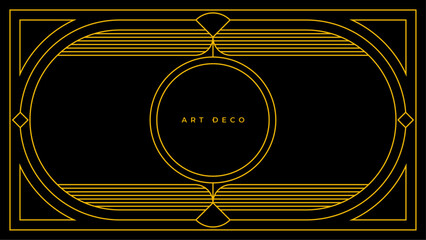 Flat art decoration vector black gold design background