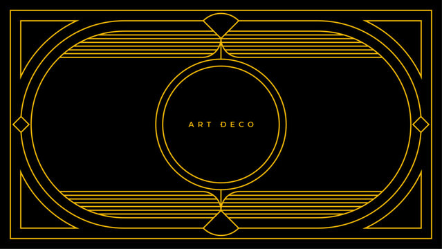 Flat art decoration vector black gold design background