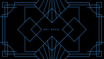 Flat art decoration vector black and blue design background