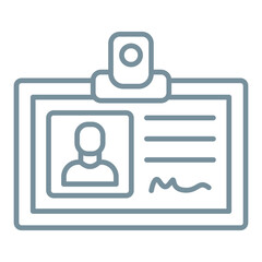 Obraz premium Id card Multicolor Line Icon