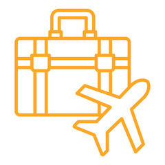 Business trip Multicolor Line Icon