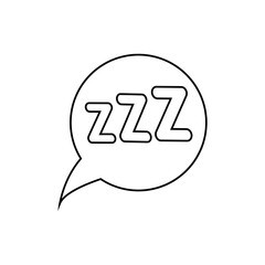 Zzz icon vector. Sleeping illustration sign. relax symbol or logo.