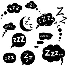 Zzz icon vector set. sleep illustration sign collection. relaxation symbol or logo.