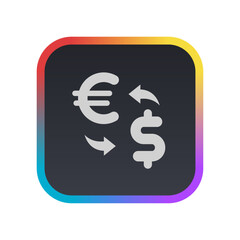 Exchange Euro to Dollar - Pictogram (icon) 