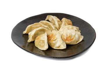 Gyoza Chinese Dumplings Isolated, Fried Vegetable Jiaozi, Chicken Momo Pile, Asian Gyoza Group