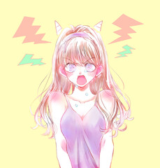 怒りながら泣いている女性