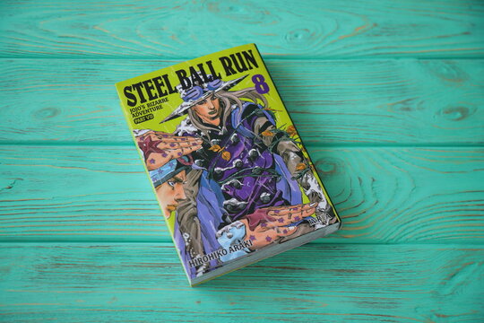 Jojo steel run ball manga, asian comic, Vitoria, Spain, 10 of April 2023