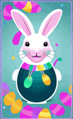 vector hare holiday hare for easter 