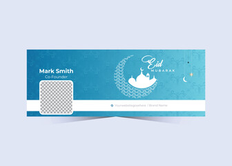 Eid Special Email signature design and professional Facebook banner Template
