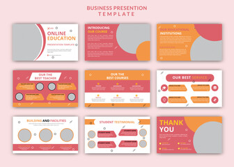 E-Learning Education powerpoint presentation slide template design or online education presentation design