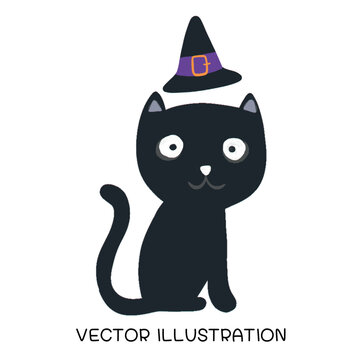 cat gab halloween on white background