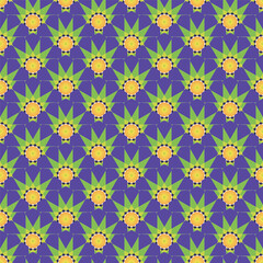 Abstract Art Deco Geometric Sun Shape Seamless Vector Pattern Spark Icon Trendy Fashion Colors Retro Concept Design