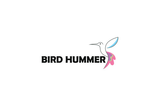 bird lover hummer shelter Hummingbird logo design 