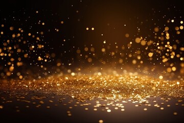 gold glitter background, sparkling magical and luxury atmosphere, generative ai