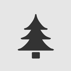 Fototapeta premium Christmas tree vector icon EPS 10. Simple isolated sign symbol.