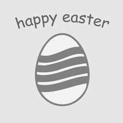 Easter egg vector icon eps 10. Simple isolated easter symbol.