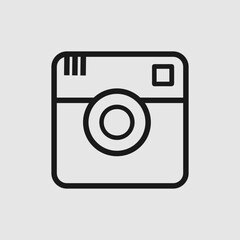 Social media camera vector icon eps 10.