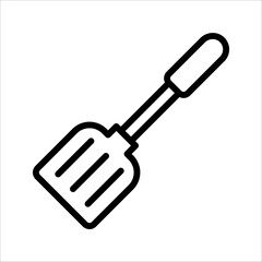 kitchen utensils icon, Outline spatula vector icon. Spatula illustration for web, mobile apps, design, vector illustration on white background