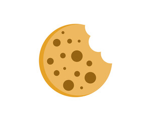 Bitten biscuit vector illustration