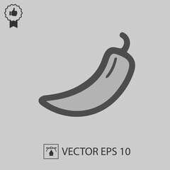 Chili pepper vector icon eps 10.