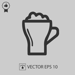Beer mug vector icon eps 10.